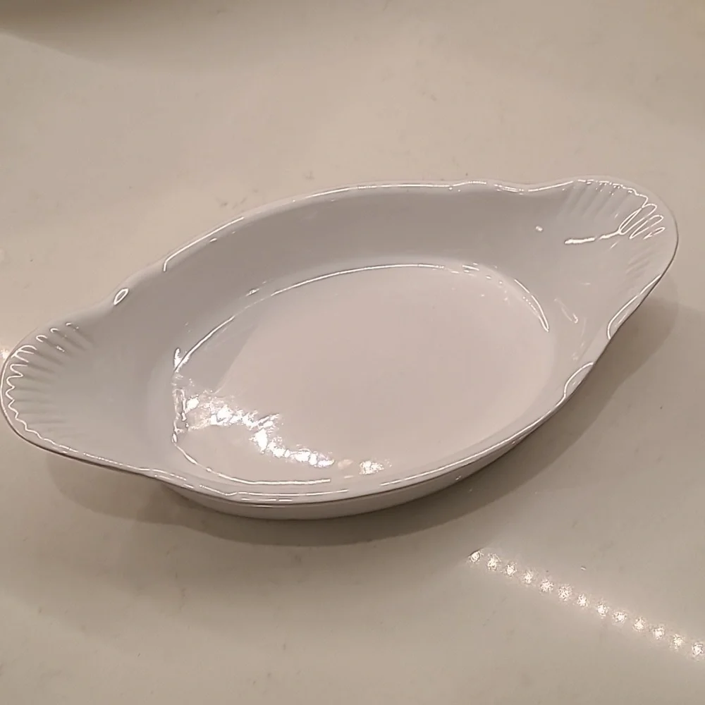 World Market White Casserole Dish
